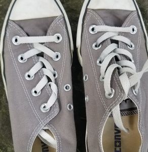 Gray Converse shoes